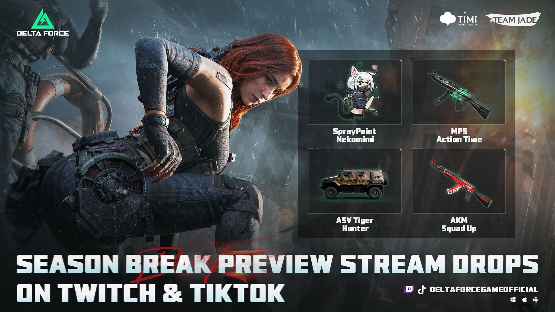 Twitch Drops for the Season Break preview livestream (Image via TiMi Studio Group)